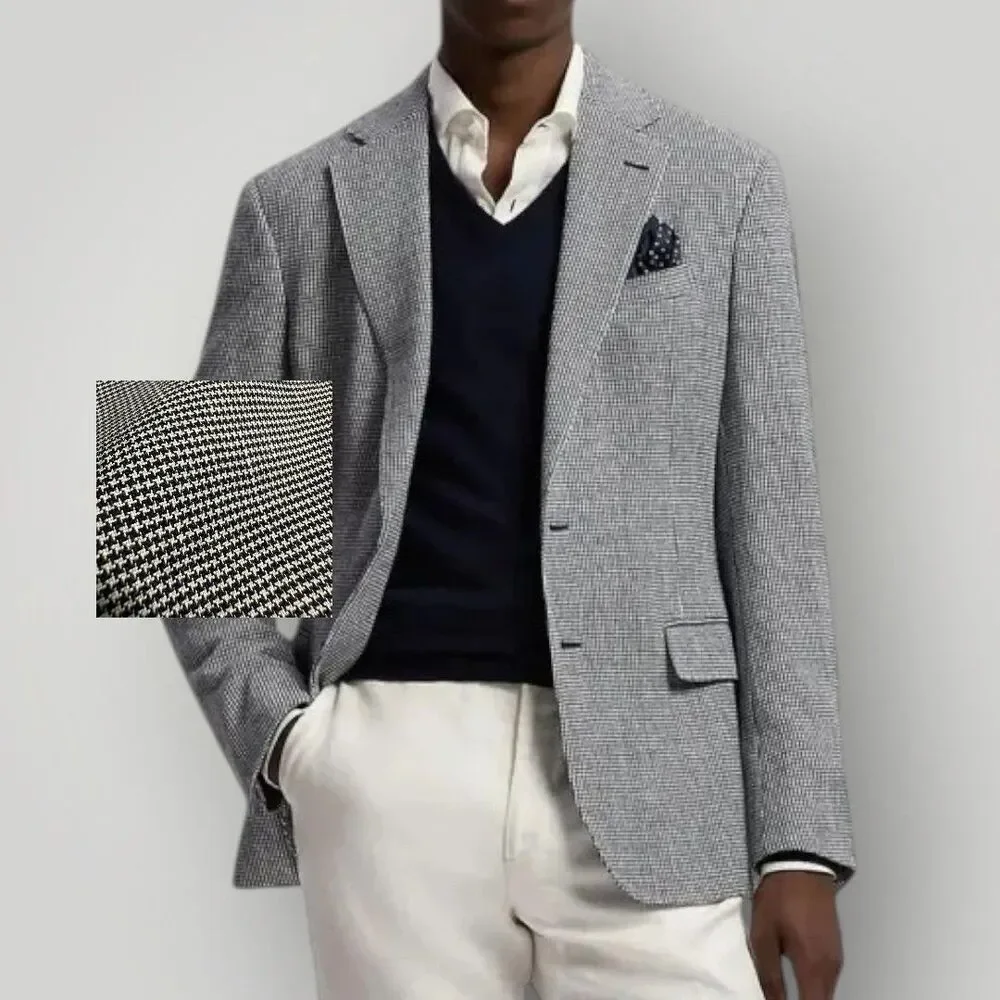 NAUTICA Men’s Blazer Sport Coat Classic Fit 2-Button Jacket 44L Gray Wool